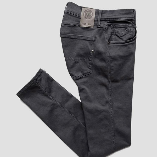 Replay Anbass Hyperflex 5-Pocket Jeans Brown at