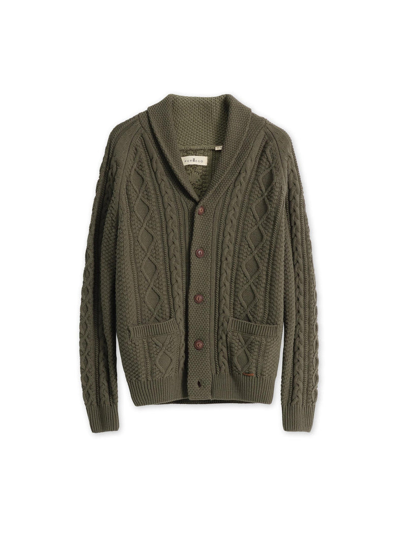 Puro Green Cable Knit Cardy