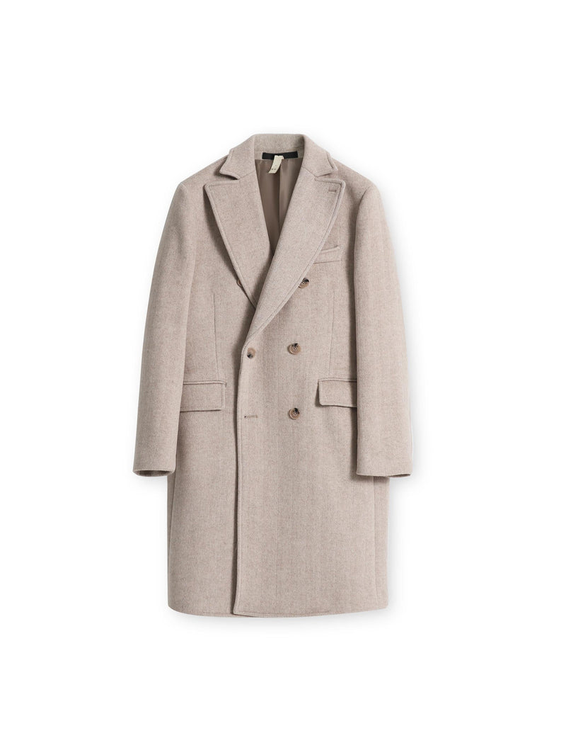 Puroego Oatmeal DB Long Overcoat