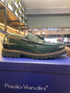 Paolo Vandini Green Patent Tassel Loafer