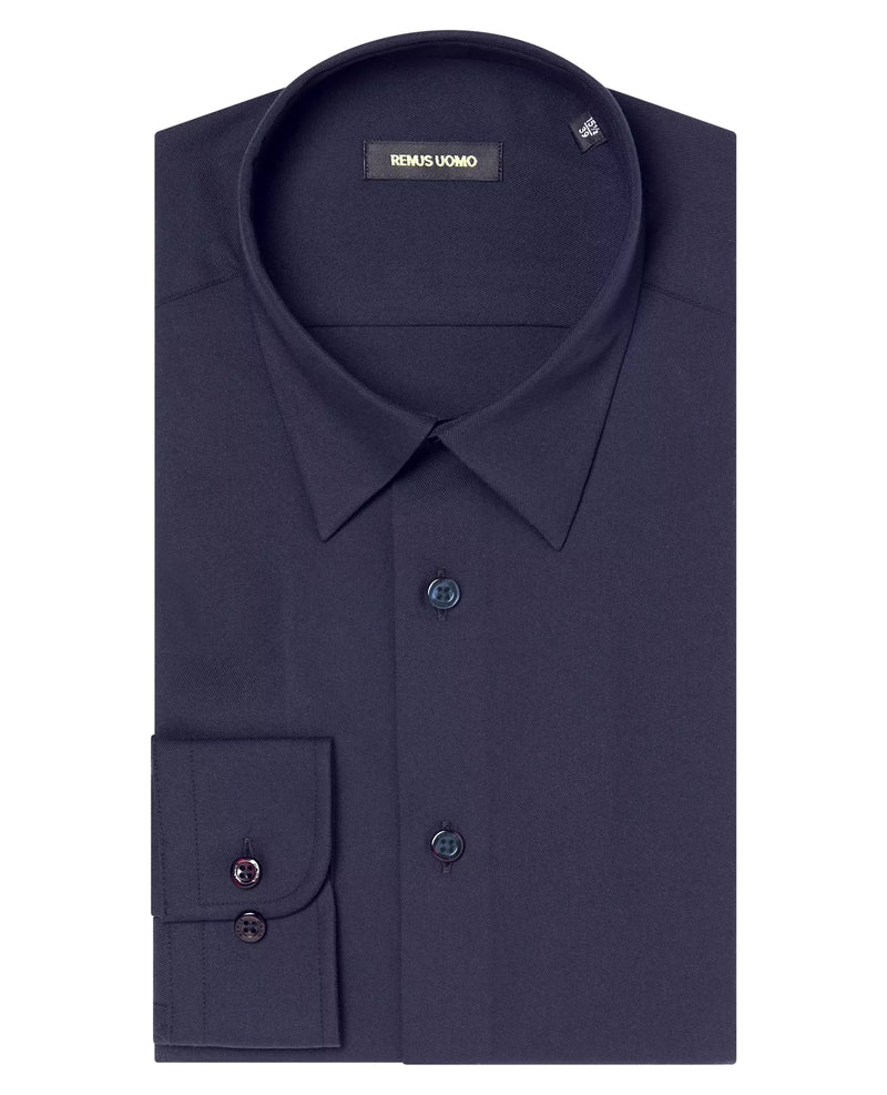 Remus Jensen Navy Point Collar Shirt