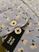 Remus Uomo Tapered Soft Blue Floral Shirt