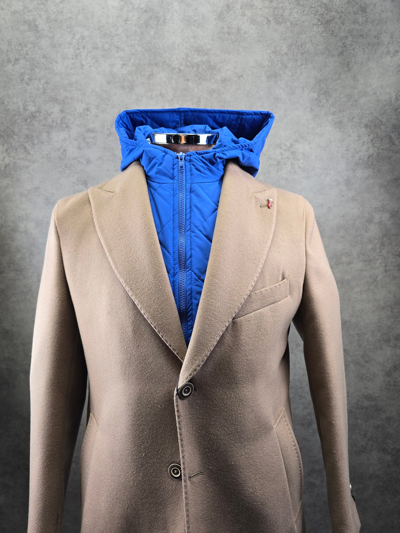 Mulish Morf With Hood Camel Overcoat