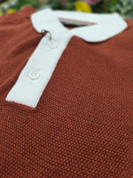 Slim Fit Contrast Collar Short-Sleeve Knit Polo