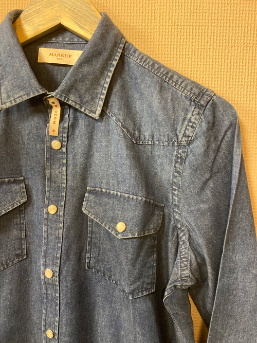Markup Denim Pearl Button Shirt