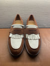 Lacuzzo Brown&White Fringe Loafer