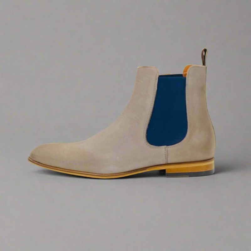 Lacuzzo Grey Nubuck Chelsea Boot