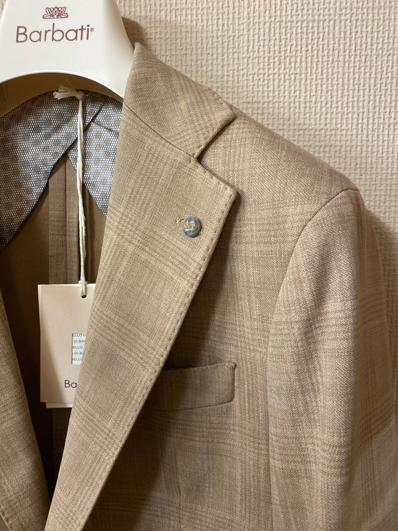 Barbati Nik  Beige Check Blazer