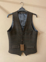 Torre Sirius Brown Check Waistcoat