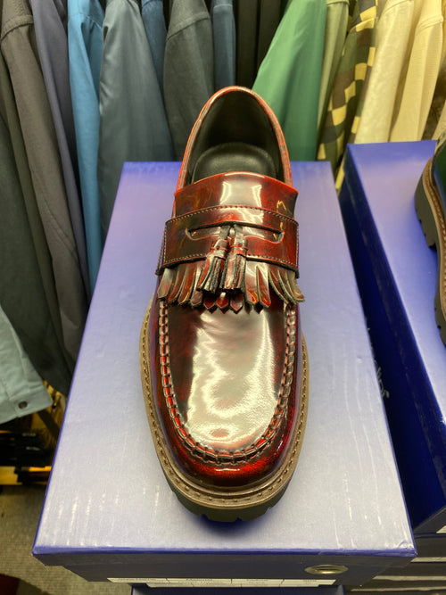 Paolo Vandini Wine Patent Tassel Loafer