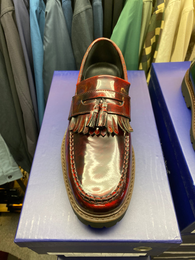 Paolo Vandini Wine Patent Tassel Loafer
