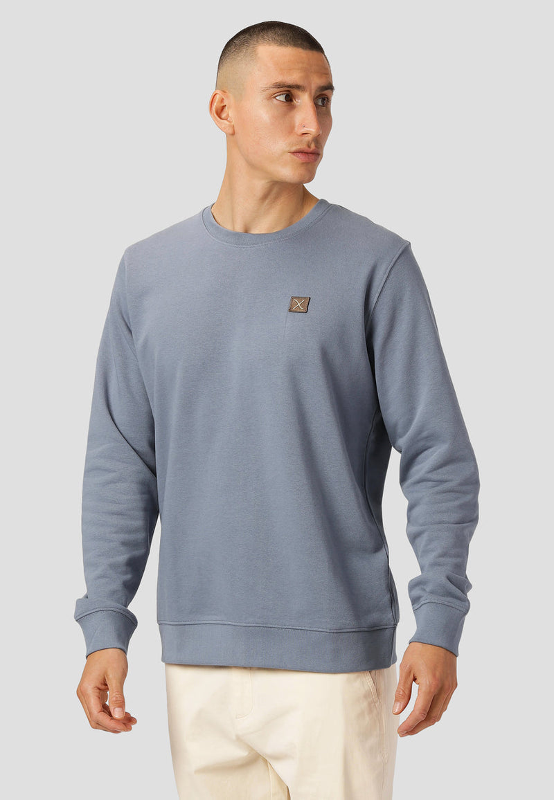 Dusty-blue Clean Cut Sweat Crew