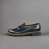 Black Double Fringe Chunky Loafer