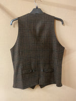 Torre Sirius Brown Check Waistcoat