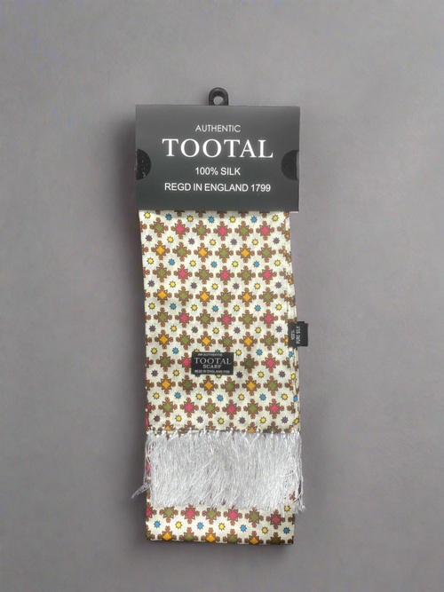 Tootal Geo Cream Silk Scarf