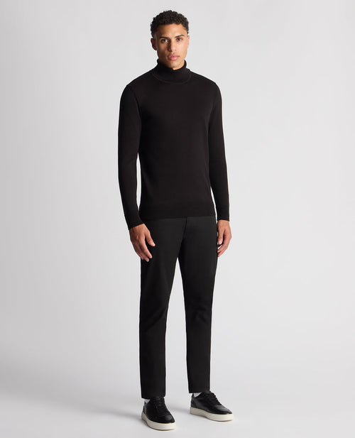 Remus Uomo Black Roll Neck