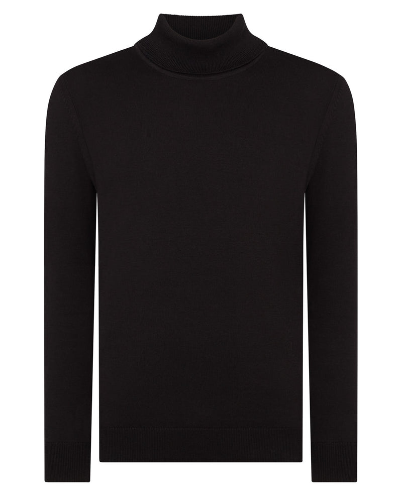 Remus Uomo Black Roll Neck