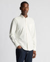 Remus White Tapered Fit Micro Corduroy Shirt