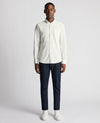 Remus White Tapered Fit Micro Corduroy Shirt