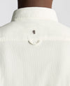 Remus White Tapered Fit Micro Corduroy Shirt