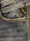 Replay 590 Green Button Mid Blue Jean