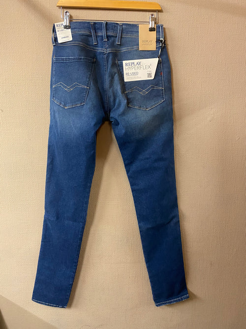 Replay Hyperflex Original Slim Fit Mid Blue Anbass Jean