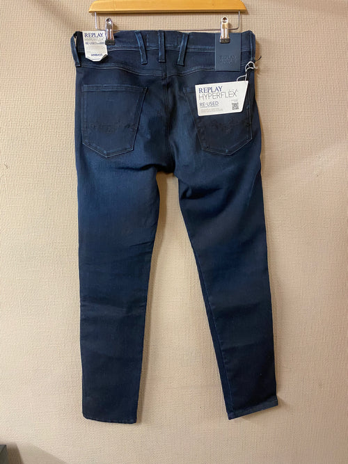 HYPERFLEX RE-USED FOREVER BLUE SLIM FIT ANBASS JEANS