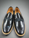 Black Double Fringe Chunky Loafer