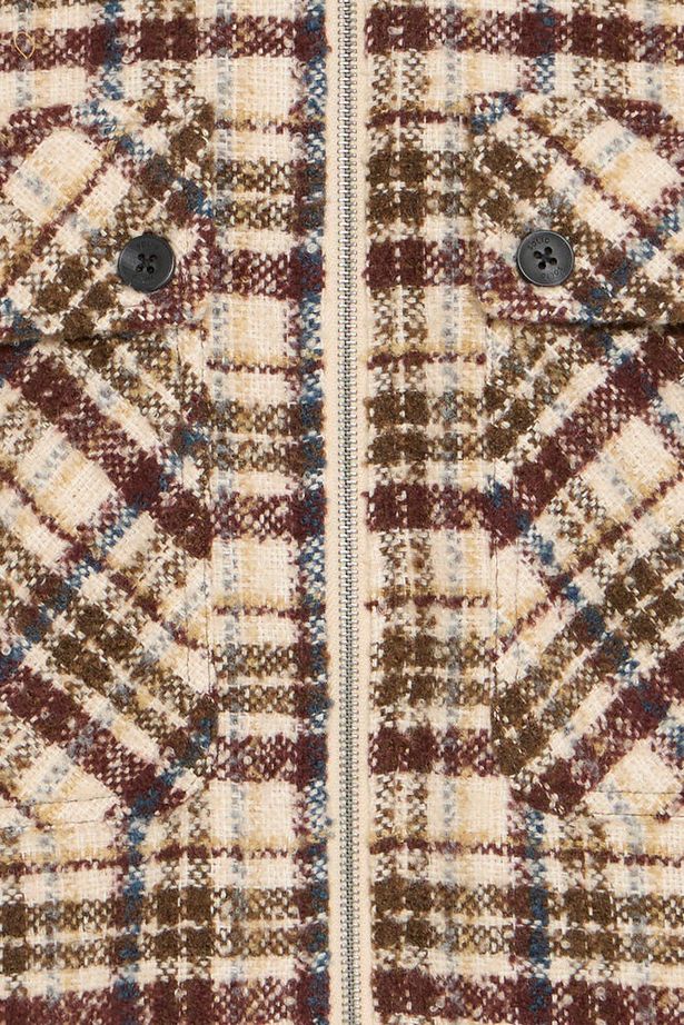 !Solid Slade Check Oversized Overshirt