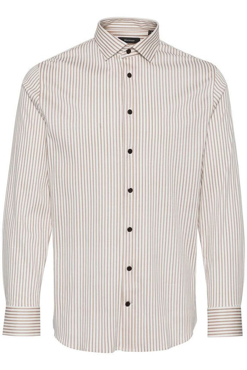 Matinique Brown Pinstripe Shirt