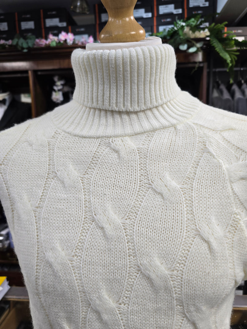 Bernese Chunky Cable Knit Roll neck
