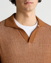 Remus Textured Knit Rust Polo