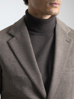 Beige Prince of Wales Check Blazer