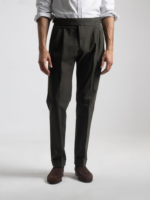 Dark Green Ghurka Cargo Pants