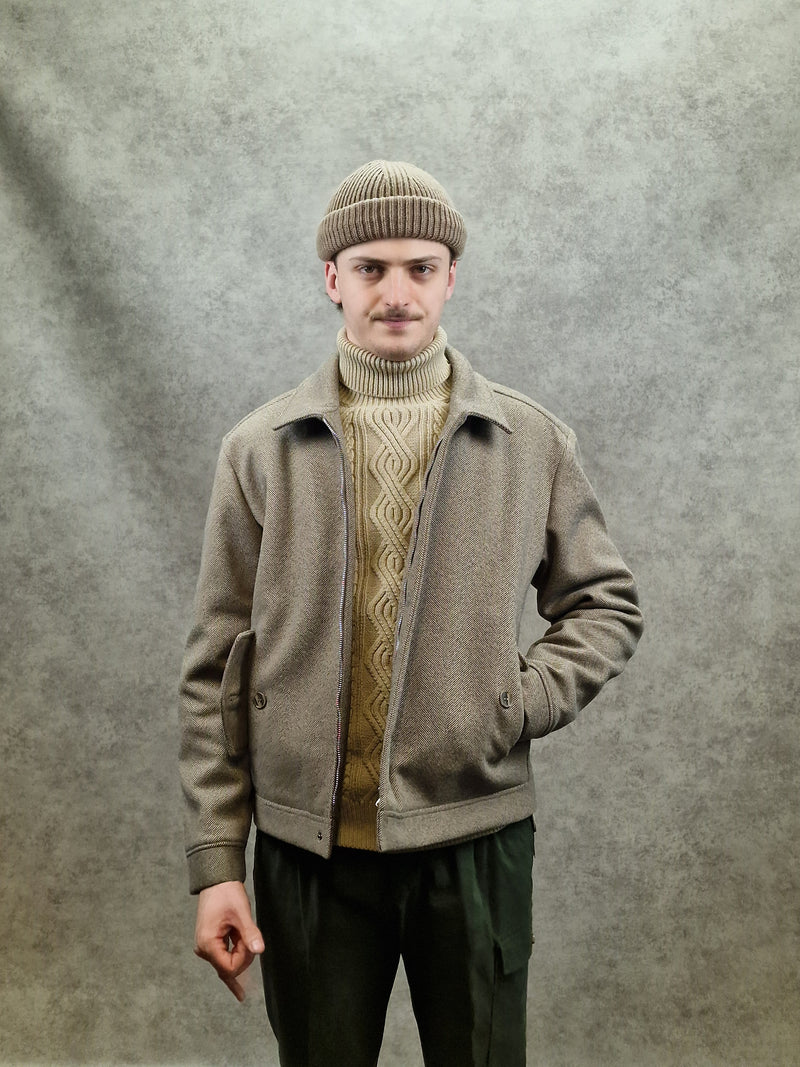 Bernese Short Herringbone Coat