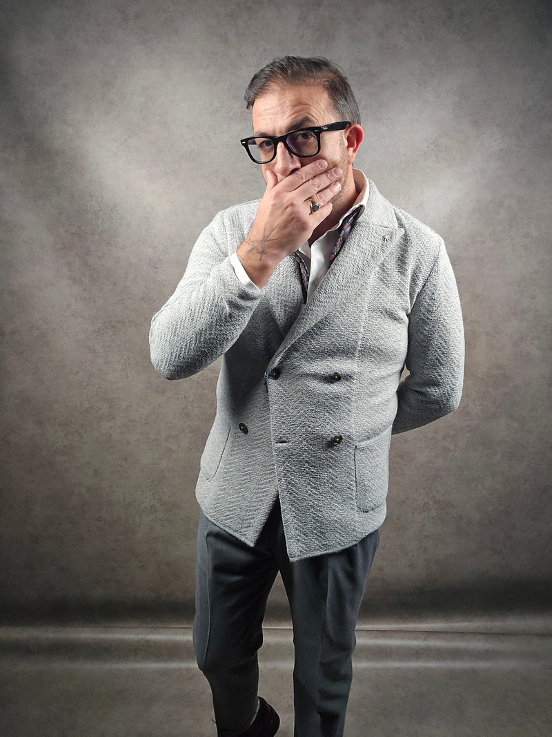 Manuel Ritz Grey DB Knitwear