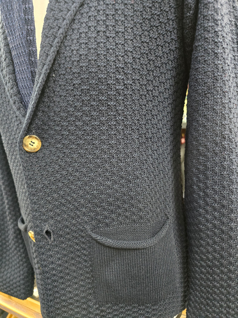 Bernese Navy Knit Blazer