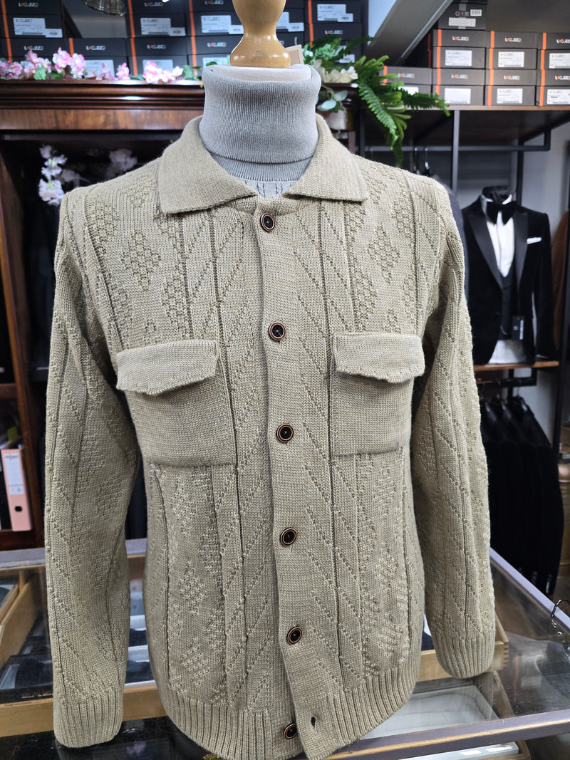 Bernese Beige Knit Cardigan