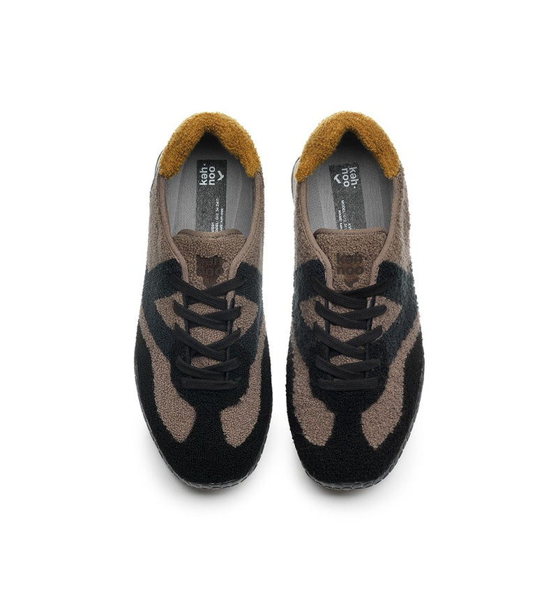 Keh-noo Black Taupe Wool Sneaker