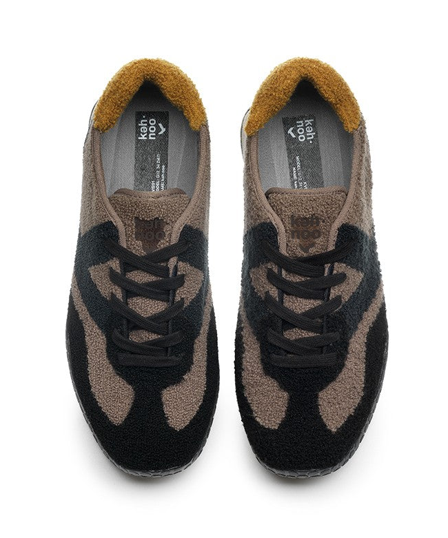 Keh-noo Black Taupe Wool Sneaker