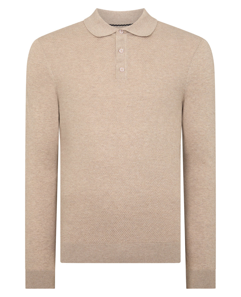 Remus Long Sleeve Polo Oatmeal