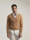 Puro Camel V-Neck