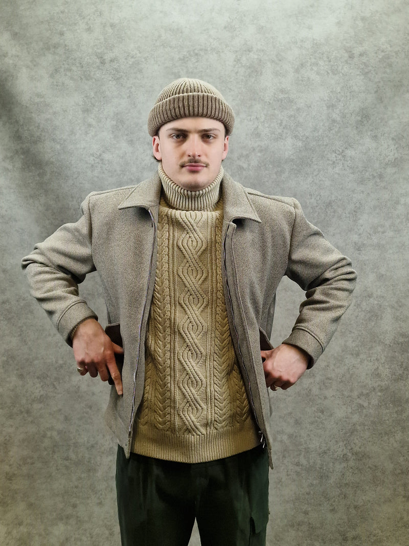 Bernese Short Herringbone Coat