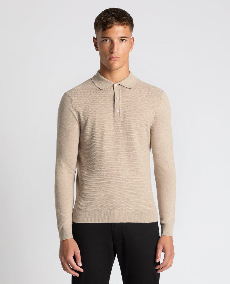 Remus Long Sleeve Polo Oatmeal
