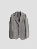 Beige Prince of Wales Check Blazer