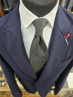 Bernese Herringbone Textured Navy Blazer