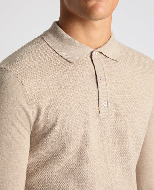 Remus Long Sleeve Polo Oatmeal