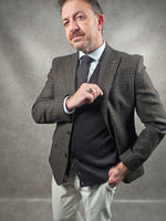 Torre Milo Brown Green Check Blazer