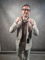 Beige Blazer with Gilet insert