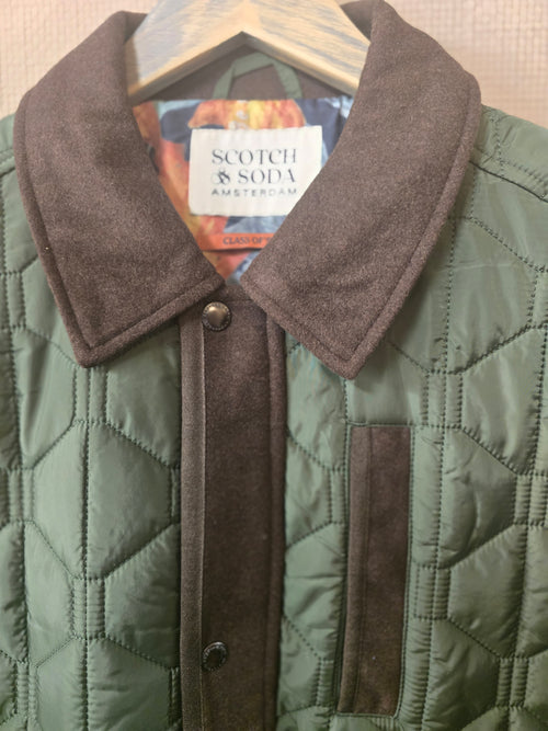 Scotch & Soda Quilted Green Jacket